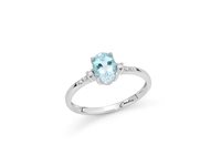 Anello Miluna Donna Acquamarina in Oro Acquamarina LID3772